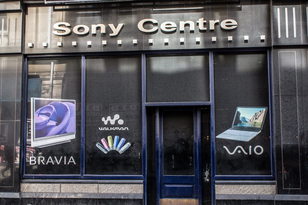 A busy electronics store illustrating value and choice when shopping